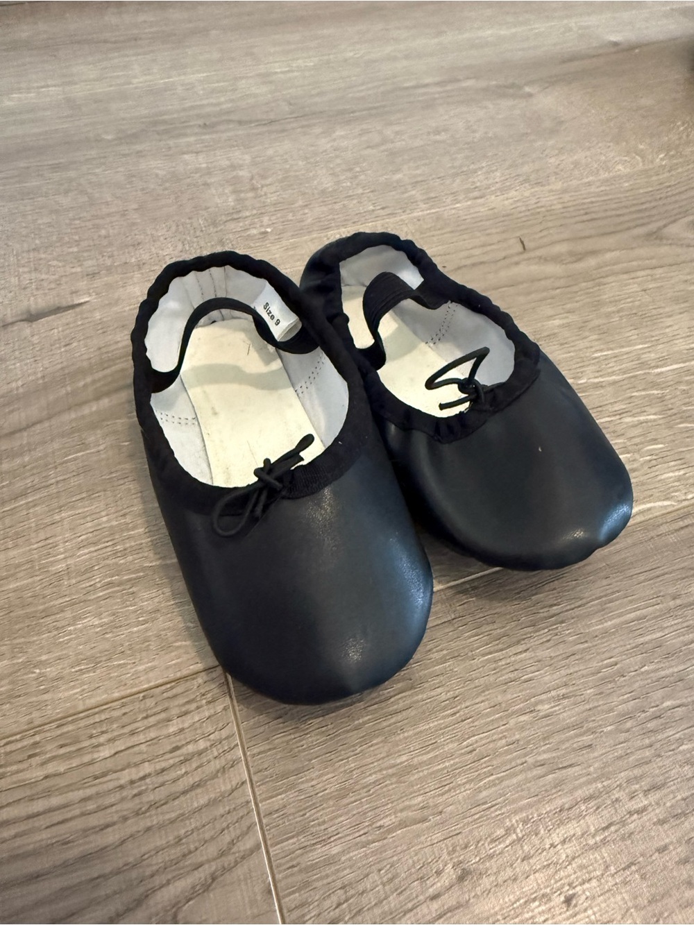Kids Black Ballet Flats - Classic Slip-On Shoes size 9T